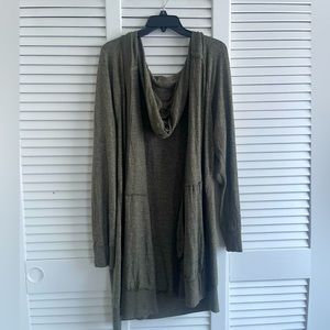 Women’s Dark Sage Green Sweater Cardigan Size 3X